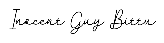 Achieve flawless digital penmanship with Inocent Guy Bittu name in BallpointsItalic-DORy9 font. The perfect tool for creating online signatures. Inocent Guy Bittu signature style 11 images and pictures png