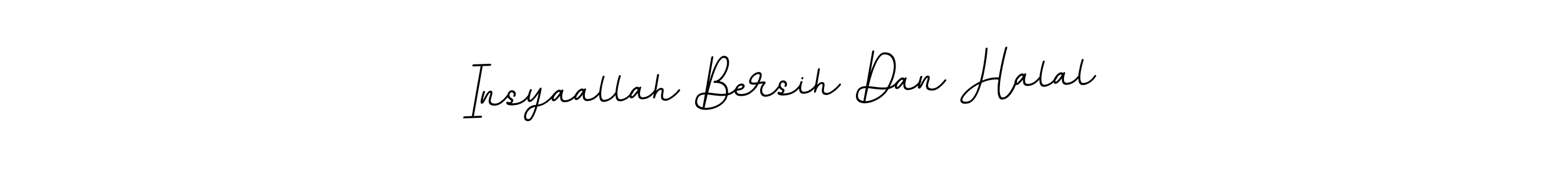 Make a beautiful signature design for name Insyaallah Bersih Dan Halal. With this signature (BallpointsItalic-DORy9) style, you can create a handwritten signature for free. Insyaallah Bersih Dan Halal signature style 11 images and pictures png