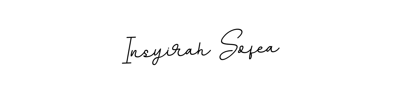 The best way (BallpointsItalic-DORy9) to make a short signature is to pick only two or three words in your name. The name Insyirah Sofea include a total of six letters. For converting this name. Insyirah Sofea signature style 11 images and pictures png