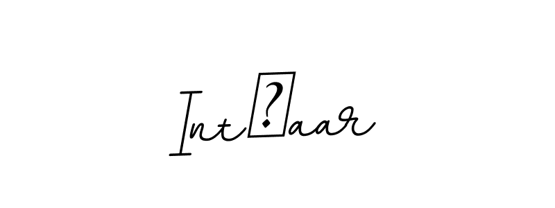 How to make Intظaar name signature. Use BallpointsItalic-DORy9 style for creating short signs online. This is the latest handwritten sign. Intظaar signature style 11 images and pictures png