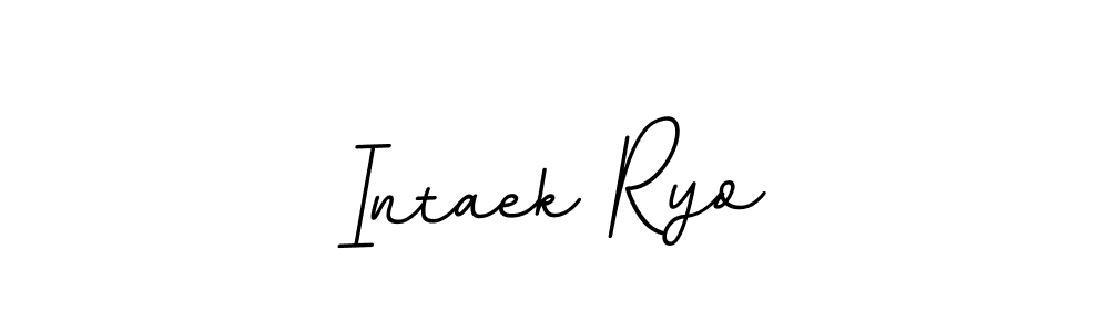 Design your own signature with our free online signature maker. With this signature software, you can create a handwritten (BallpointsItalic-DORy9) signature for name Intaek Ryo. Intaek Ryo signature style 11 images and pictures png