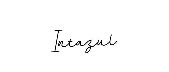 You should practise on your own different ways (BallpointsItalic-DORy9) to write your name (Intazul) in signature. don't let someone else do it for you. Intazul signature style 11 images and pictures png