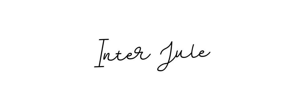 Design your own signature with our free online signature maker. With this signature software, you can create a handwritten (BallpointsItalic-DORy9) signature for name Inter Jule. Inter Jule signature style 11 images and pictures png