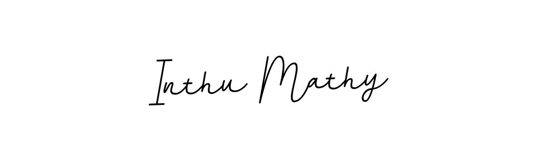 Inthu Mathy stylish signature style. Best Handwritten Sign (BallpointsItalic-DORy9) for my name. Handwritten Signature Collection Ideas for my name Inthu Mathy. Inthu Mathy signature style 11 images and pictures png
