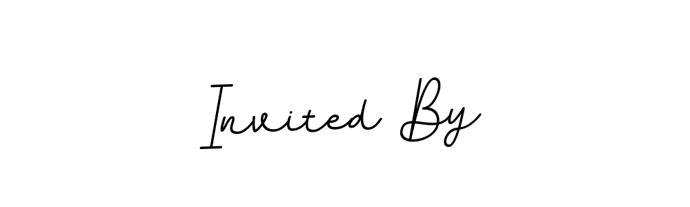 This is the best signature style for the Invited By name. Also you like these signature font (BallpointsItalic-DORy9). Mix name signature. Invited By signature style 11 images and pictures png