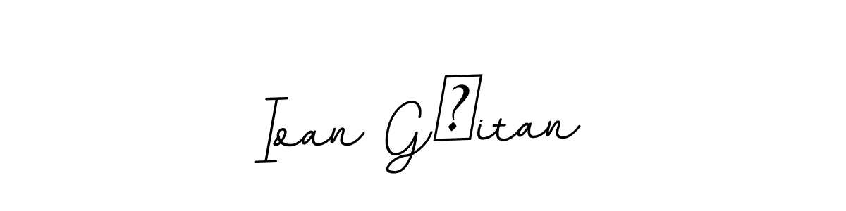 Design your own signature with our free online signature maker. With this signature software, you can create a handwritten (BallpointsItalic-DORy9) signature for name Ioan GĂitan. Ioan GĂitan signature style 11 images and pictures png