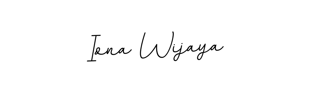 Make a beautiful signature design for name Iona Wijaya. With this signature (BallpointsItalic-DORy9) style, you can create a handwritten signature for free. Iona Wijaya signature style 11 images and pictures png