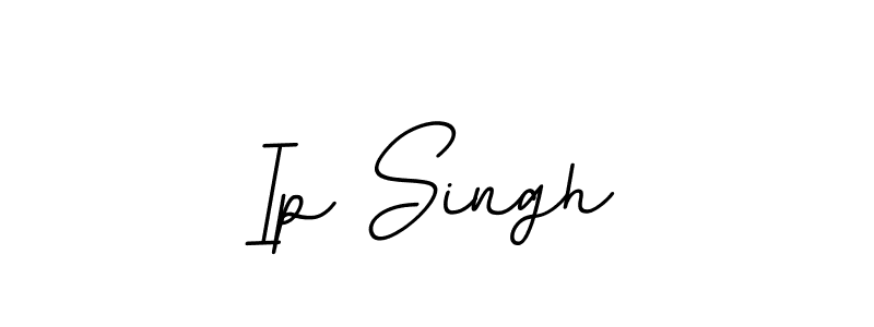 How to make Ip Singh name signature. Use BallpointsItalic-DORy9 style for creating short signs online. This is the latest handwritten sign. Ip Singh signature style 11 images and pictures png
