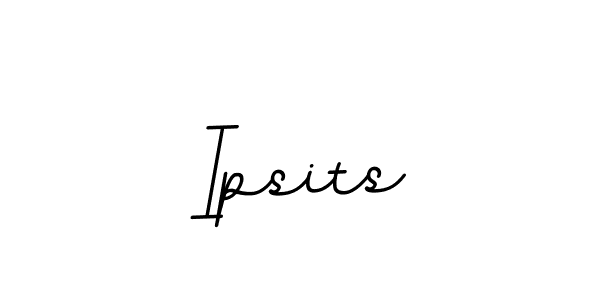 How to make Ipsits name signature. Use BallpointsItalic-DORy9 style for creating short signs online. This is the latest handwritten sign. Ipsits signature style 11 images and pictures png
