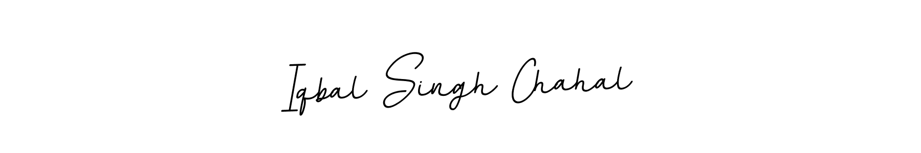 Create a beautiful signature design for name Iqbal Singh Chahal. With this signature (BallpointsItalic-DORy9) fonts, you can make a handwritten signature for free. Iqbal Singh Chahal signature style 11 images and pictures png