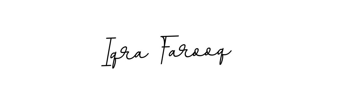 Create a beautiful signature design for name Iqra Farooq. With this signature (BallpointsItalic-DORy9) fonts, you can make a handwritten signature for free. Iqra Farooq signature style 11 images and pictures png