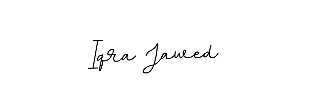 Make a beautiful signature design for name Iqra Jawed. With this signature (BallpointsItalic-DORy9) style, you can create a handwritten signature for free. Iqra Jawed signature style 11 images and pictures png