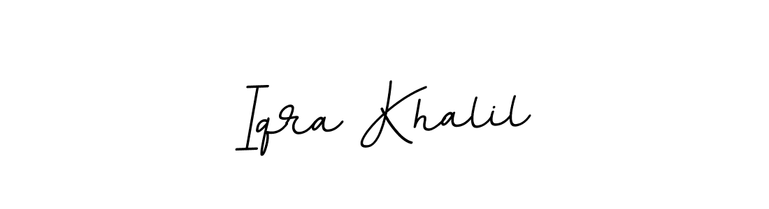 You should practise on your own different ways (BallpointsItalic-DORy9) to write your name (Iqra Khalil) in signature. don't let someone else do it for you. Iqra Khalil signature style 11 images and pictures png
