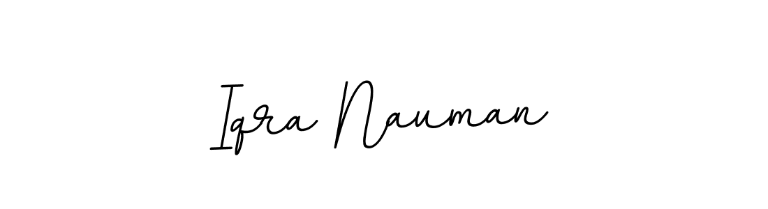 How to make Iqra Nauman name signature. Use BallpointsItalic-DORy9 style for creating short signs online. This is the latest handwritten sign. Iqra Nauman signature style 11 images and pictures png