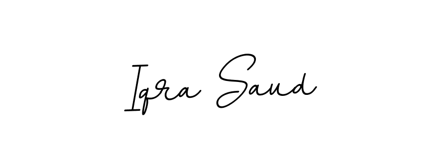 This is the best signature style for the Iqra Saud name. Also you like these signature font (BallpointsItalic-DORy9). Mix name signature. Iqra Saud signature style 11 images and pictures png