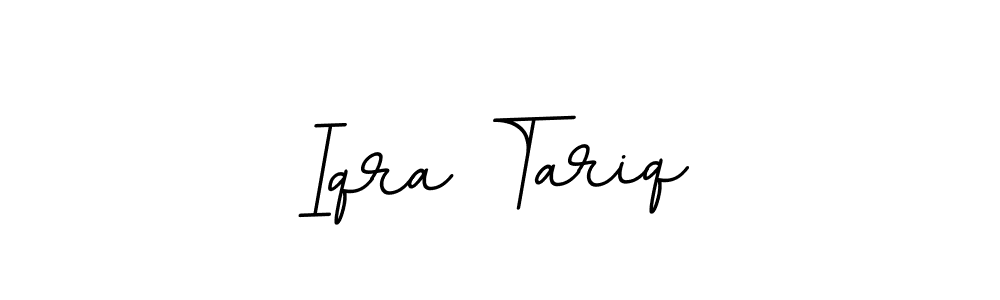 Create a beautiful signature design for name Iqra Tariq. With this signature (BallpointsItalic-DORy9) fonts, you can make a handwritten signature for free. Iqra Tariq signature style 11 images and pictures png
