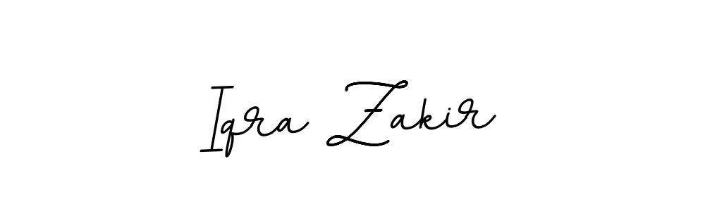 Make a beautiful signature design for name Iqra Zakir. With this signature (BallpointsItalic-DORy9) style, you can create a handwritten signature for free. Iqra Zakir signature style 11 images and pictures png