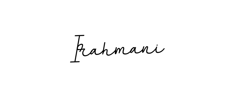 Use a signature maker to create a handwritten signature online. With this signature software, you can design (BallpointsItalic-DORy9) your own signature for name Irahmani. Irahmani signature style 11 images and pictures png