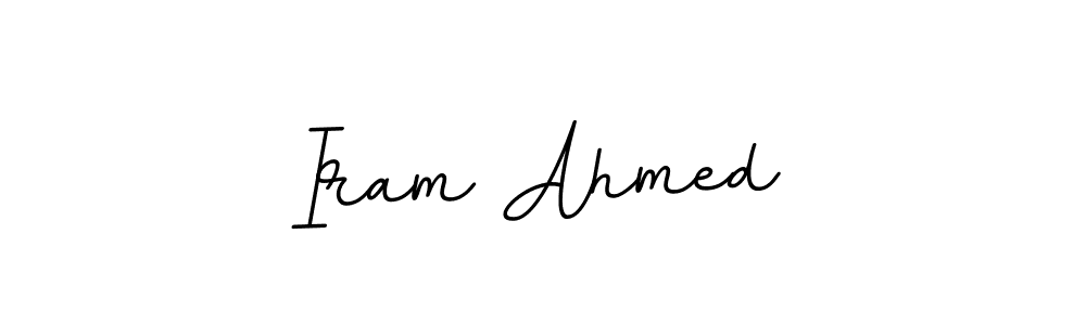 BallpointsItalic-DORy9 is a professional signature style that is perfect for those who want to add a touch of class to their signature. It is also a great choice for those who want to make their signature more unique. Get Iram Ahmed name to fancy signature for free. Iram Ahmed signature style 11 images and pictures png