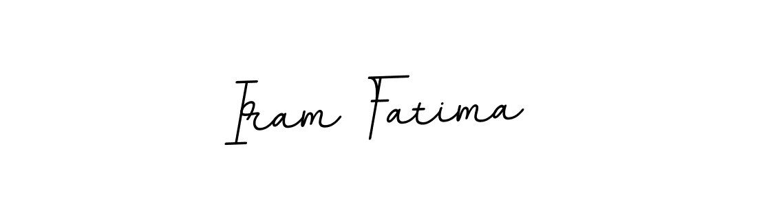 Make a beautiful signature design for name Iram Fatima. With this signature (BallpointsItalic-DORy9) style, you can create a handwritten signature for free. Iram Fatima signature style 11 images and pictures png