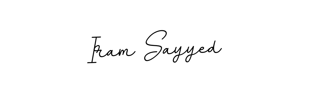 You should practise on your own different ways (BallpointsItalic-DORy9) to write your name (Iram Sayyed) in signature. don't let someone else do it for you. Iram Sayyed signature style 11 images and pictures png