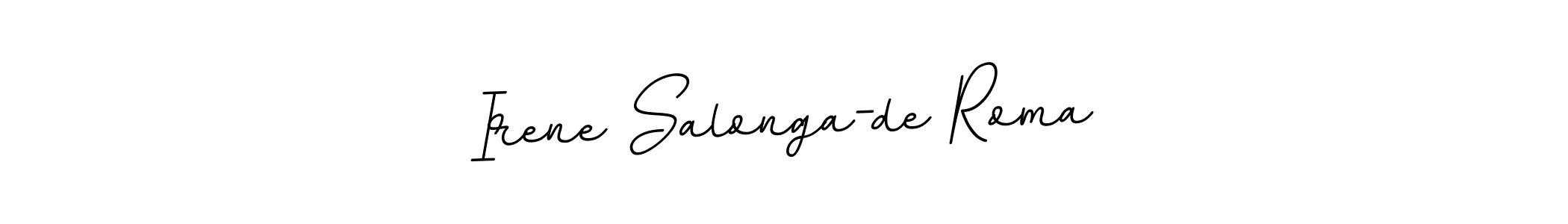 The best way (BallpointsItalic-DORy9) to make a short signature is to pick only two or three words in your name. The name Irene Salonga-de Roma include a total of six letters. For converting this name. Irene Salonga-de Roma signature style 11 images and pictures png