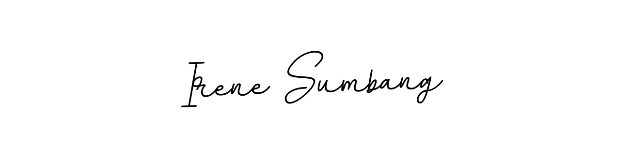 Use a signature maker to create a handwritten signature online. With this signature software, you can design (BallpointsItalic-DORy9) your own signature for name Irene Sumbang. Irene Sumbang signature style 11 images and pictures png
