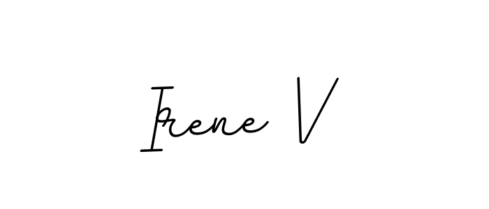 You should practise on your own different ways (BallpointsItalic-DORy9) to write your name (Irene V) in signature. don't let someone else do it for you. Irene V signature style 11 images and pictures png