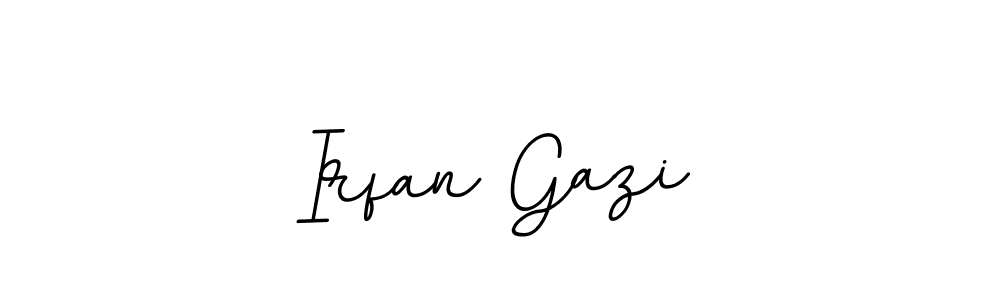 Use a signature maker to create a handwritten signature online. With this signature software, you can design (BallpointsItalic-DORy9) your own signature for name Irfan Gazi. Irfan Gazi signature style 11 images and pictures png