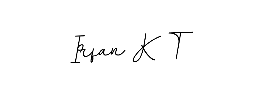 Use a signature maker to create a handwritten signature online. With this signature software, you can design (BallpointsItalic-DORy9) your own signature for name Irfan K T. Irfan K T signature style 11 images and pictures png