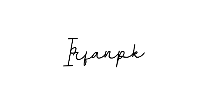 How to make Irfanpk name signature. Use BallpointsItalic-DORy9 style for creating short signs online. This is the latest handwritten sign. Irfanpk signature style 11 images and pictures png