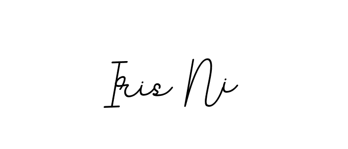 How to make Iris Ni name signature. Use BallpointsItalic-DORy9 style for creating short signs online. This is the latest handwritten sign. Iris Ni signature style 11 images and pictures png