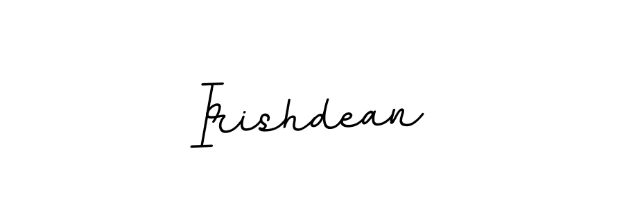 How to make Irishdean name signature. Use BallpointsItalic-DORy9 style for creating short signs online. This is the latest handwritten sign. Irishdean signature style 11 images and pictures png