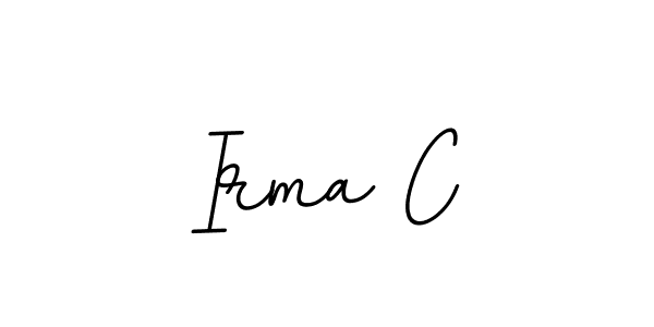 How to make Irma C name signature. Use BallpointsItalic-DORy9 style for creating short signs online. This is the latest handwritten sign. Irma C signature style 11 images and pictures png