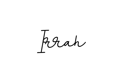 Use a signature maker to create a handwritten signature online. With this signature software, you can design (BallpointsItalic-DORy9) your own signature for name Irrah. Irrah signature style 11 images and pictures png