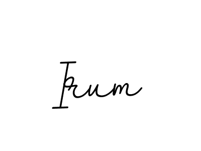 Make a beautiful signature design for name Irum. With this signature (BallpointsItalic-DORy9) style, you can create a handwritten signature for free. Irum signature style 11 images and pictures png