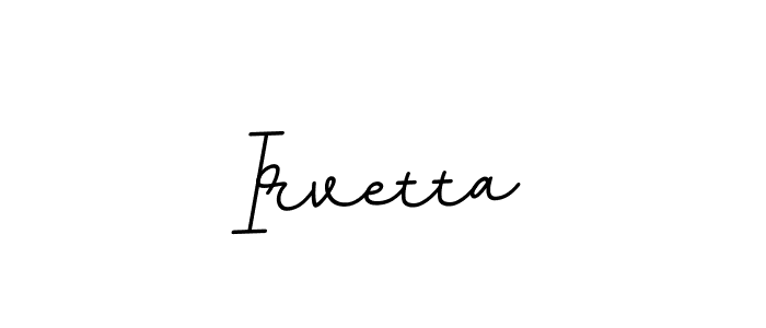 Make a beautiful signature design for name Irvetta. With this signature (BallpointsItalic-DORy9) style, you can create a handwritten signature for free. Irvetta signature style 11 images and pictures png