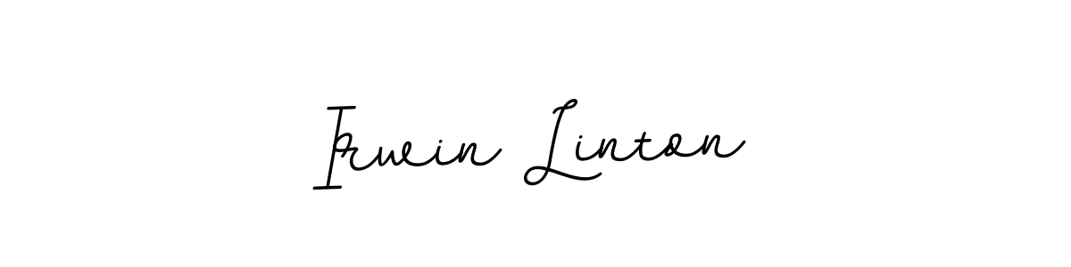 Use a signature maker to create a handwritten signature online. With this signature software, you can design (BallpointsItalic-DORy9) your own signature for name Irwin Linton. Irwin Linton signature style 11 images and pictures png