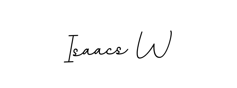 The best way (BallpointsItalic-DORy9) to make a short signature is to pick only two or three words in your name. The name Isaacs W include a total of six letters. For converting this name. Isaacs W signature style 11 images and pictures png