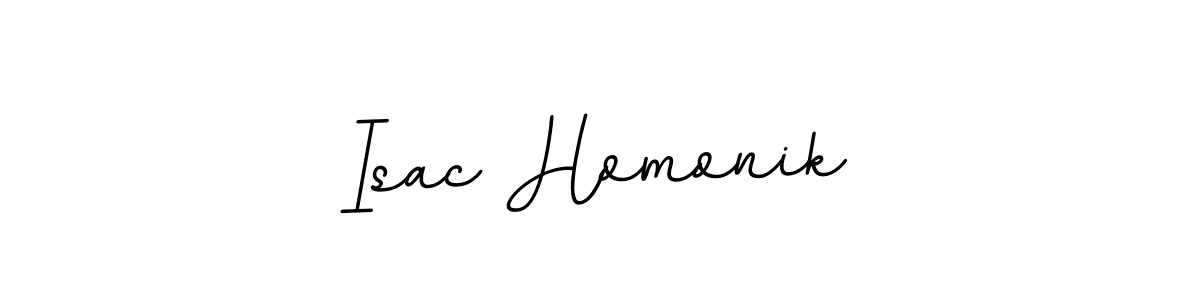 if you are searching for the best signature style for your name Isac Homonik. so please give up your signature search. here we have designed multiple signature styles  using BallpointsItalic-DORy9. Isac Homonik signature style 11 images and pictures png