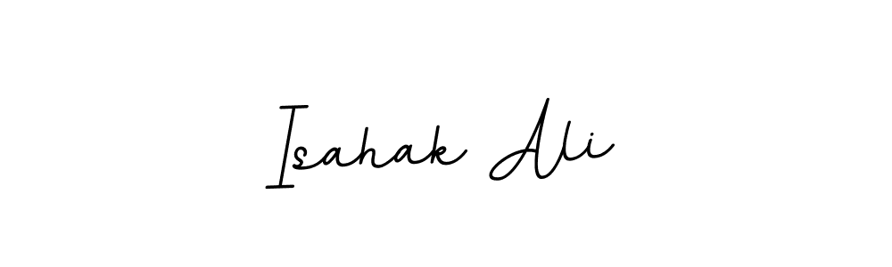 Make a beautiful signature design for name Isahak Ali. With this signature (BallpointsItalic-DORy9) style, you can create a handwritten signature for free. Isahak Ali signature style 11 images and pictures png