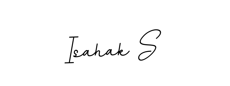 Use a signature maker to create a handwritten signature online. With this signature software, you can design (BallpointsItalic-DORy9) your own signature for name Isahak S. Isahak S signature style 11 images and pictures png