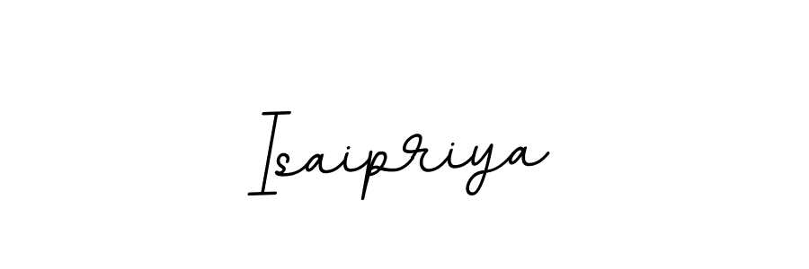 How to make Isaipriya name signature. Use BallpointsItalic-DORy9 style for creating short signs online. This is the latest handwritten sign. Isaipriya signature style 11 images and pictures png