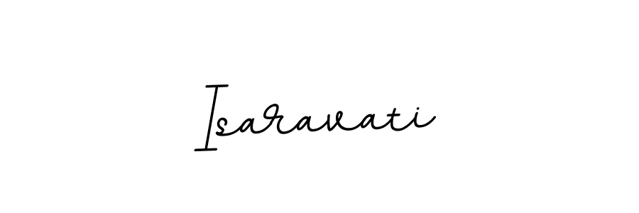 How to make Isaravati name signature. Use BallpointsItalic-DORy9 style for creating short signs online. This is the latest handwritten sign. Isaravati signature style 11 images and pictures png