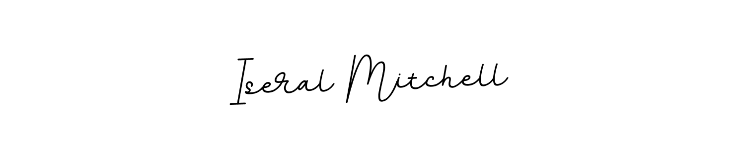 How to make Iseral Mitchell name signature. Use BallpointsItalic-DORy9 style for creating short signs online. This is the latest handwritten sign. Iseral Mitchell signature style 11 images and pictures png