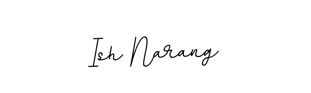 You should practise on your own different ways (BallpointsItalic-DORy9) to write your name (Ish Narang) in signature. don't let someone else do it for you. Ish Narang signature style 11 images and pictures png