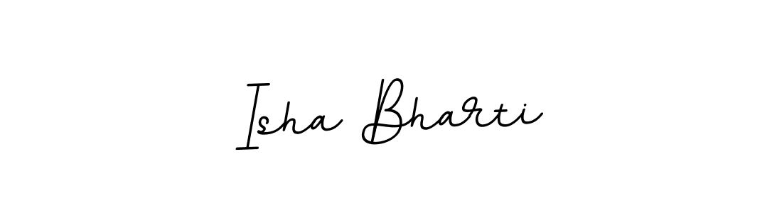 Use a signature maker to create a handwritten signature online. With this signature software, you can design (BallpointsItalic-DORy9) your own signature for name Isha Bharti. Isha Bharti signature style 11 images and pictures png