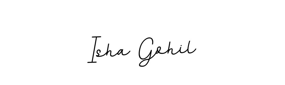 Make a beautiful signature design for name Isha Gohil. With this signature (BallpointsItalic-DORy9) style, you can create a handwritten signature for free. Isha Gohil signature style 11 images and pictures png