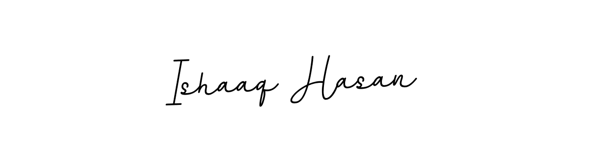 Make a beautiful signature design for name Ishaaq Hasan. With this signature (BallpointsItalic-DORy9) style, you can create a handwritten signature for free. Ishaaq Hasan signature style 11 images and pictures png