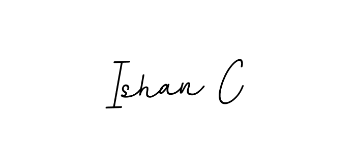 The best way (BallpointsItalic-DORy9) to make a short signature is to pick only two or three words in your name. The name Ishan C include a total of six letters. For converting this name. Ishan C signature style 11 images and pictures png